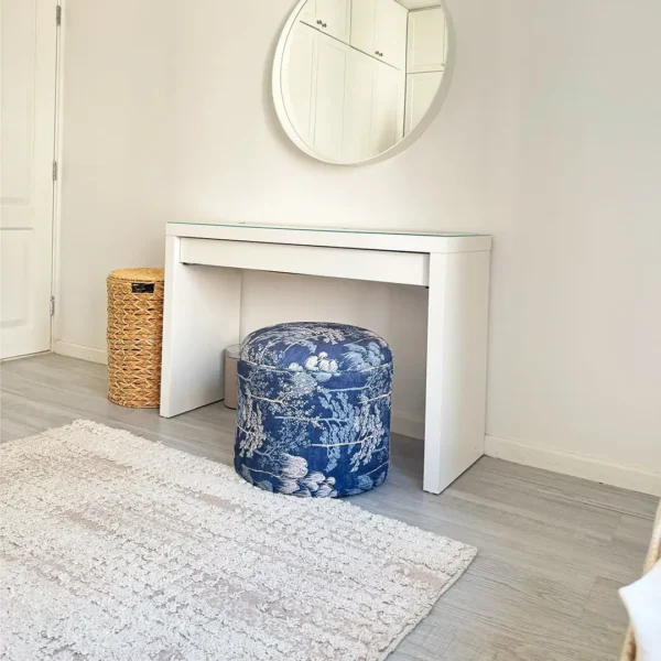 Cottage blue Pouf