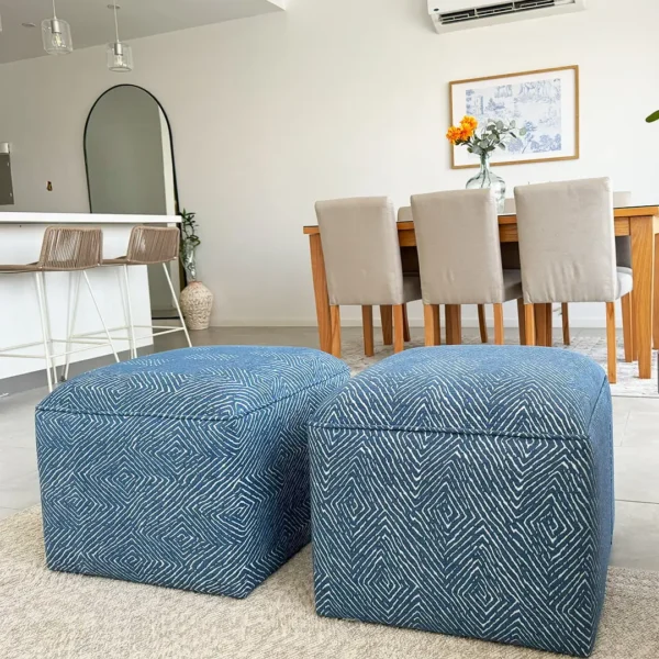 Coastal blue Pouf