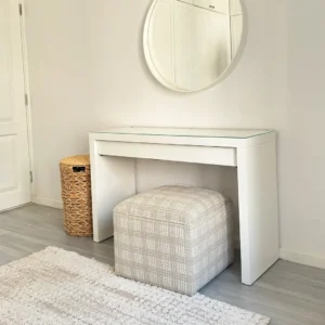 Beige Teddy Pouf