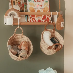 Basket with rope handles