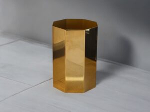 Octagonal metal Trash Bin