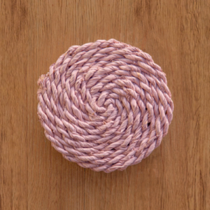 Halfa round coaster-pale pink