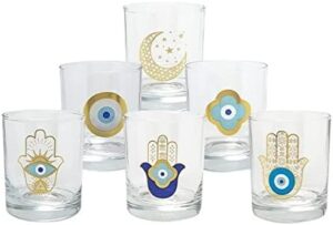 Mindada Layal Old Fashioned Glass - 6 Pieces, 250ml
