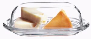 Pasabahce Basic Butter Plate with Cover - 16.9x10.1cm