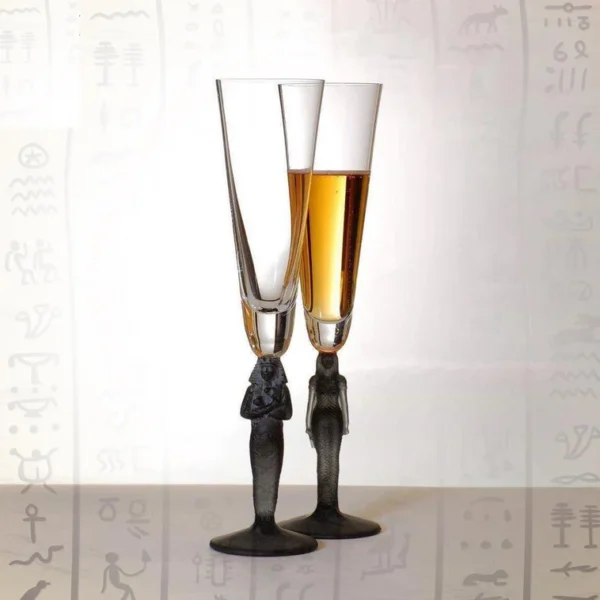 Pharaohs Flute Champagne Glass - Black, 290ml