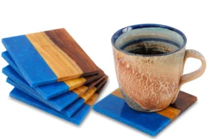 Natural Fusion: Wood and Epoxy Resin Coasters