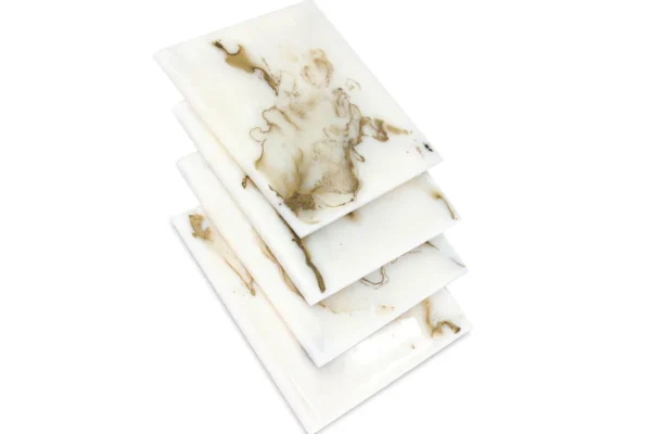 Geometric Grace: Square Coasters with a touch of Gold