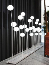 colorful luminous balls stand