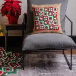 Crochet Flowers Cushion