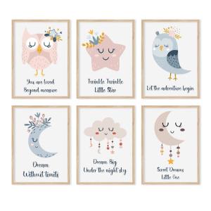 6 Frames Cartoon Moon Star