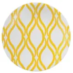 Yellow-Grey dinner set 24 porcelain plates