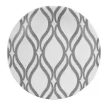 Yellow-Grey dinner set 24 porcelain plates