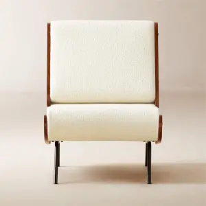 Meda Ivory Lounge Chair by Gianfranco Frattini