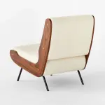 Meda Ivory Lounge Chair by Gianfranco Frattini