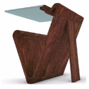 Rest Side table ( Glass top )