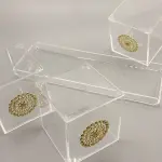 Gold plated motif 3 boxes with tray