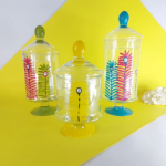 Peacock Feather – Candy Jars (Set of 3)