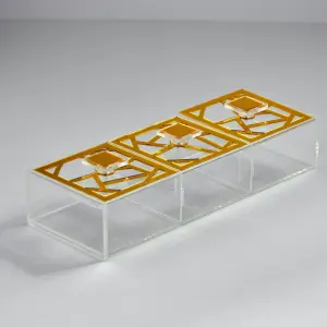 Irregular Large 3-compartments box - 3 Separate Lids