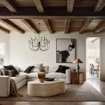 Aurora Travertine Coffee Table by Leanne Ford