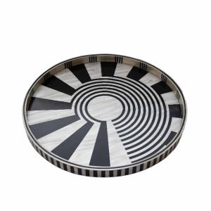 Abstract tray in black