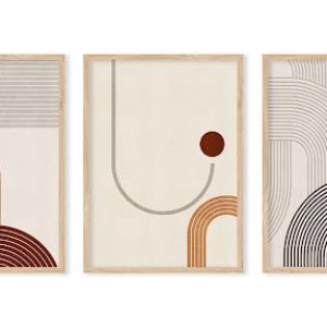 Geometric Rainbow Beige