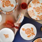 Origo dinner set 24 porcelain plates