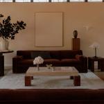 Dualité Travertine Coffee Table by Athena Calderone