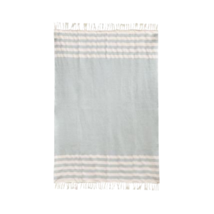 Mint Stripes Throw