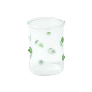 POLKA DOTTED GLASS CUP