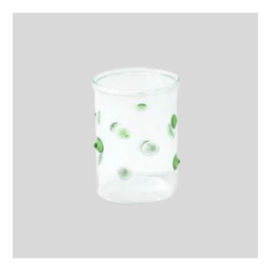 POLKA DOTTED GLASS CUP