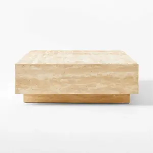 Enyo Travertine Coffee Table by Ceci Thomspon