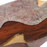 Island coffee table without legs (dark grey marble)