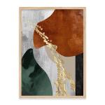 Gold Foil Orange Green Frame