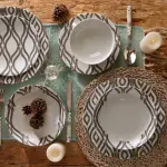 Gruli dinner set 24 porcelain plates