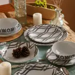 Gruli dinner set 24 porcelain plates