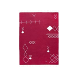 Burgundy Scattered Stitch Rug