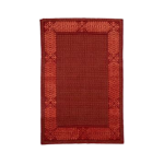 Red Arabesque Hand-knotted Carpet