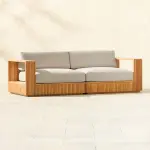Topia Teak Outdoor Loveseat by Mermelada-Estudio