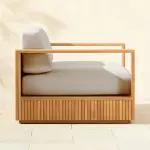 Topia Teak Outdoor Loveseat by Mermelada-Estudio