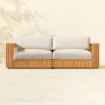 Topia Teak Outdoor Loveseat by Mermelada-Estudio