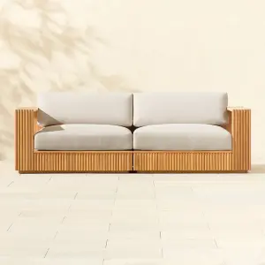 Topia Teak Outdoor Loveseat by Mermelada-Estudio