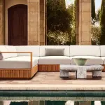 Topia Teak Outdoor Sectional Sofa by Mermelada Estudio
