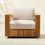 Topia Teak Outdoor Swivel Chair by Mermelada Estudio