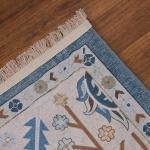 Cream Floral Chenille Rug