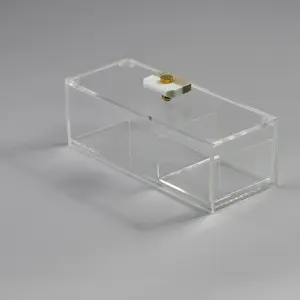 Marble knob small 3-compartment box