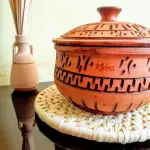 Staggered round heat resistant placemats