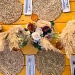 Halfa round placemat