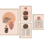 Set of 4 Frames Boho Style