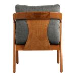 OLI - Wood Armchair with a leather back