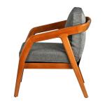 OLI - Wood Armchair with a leather back